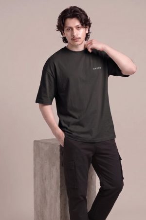 [ ORVTO ] Classic Black Oversized T-Shirt